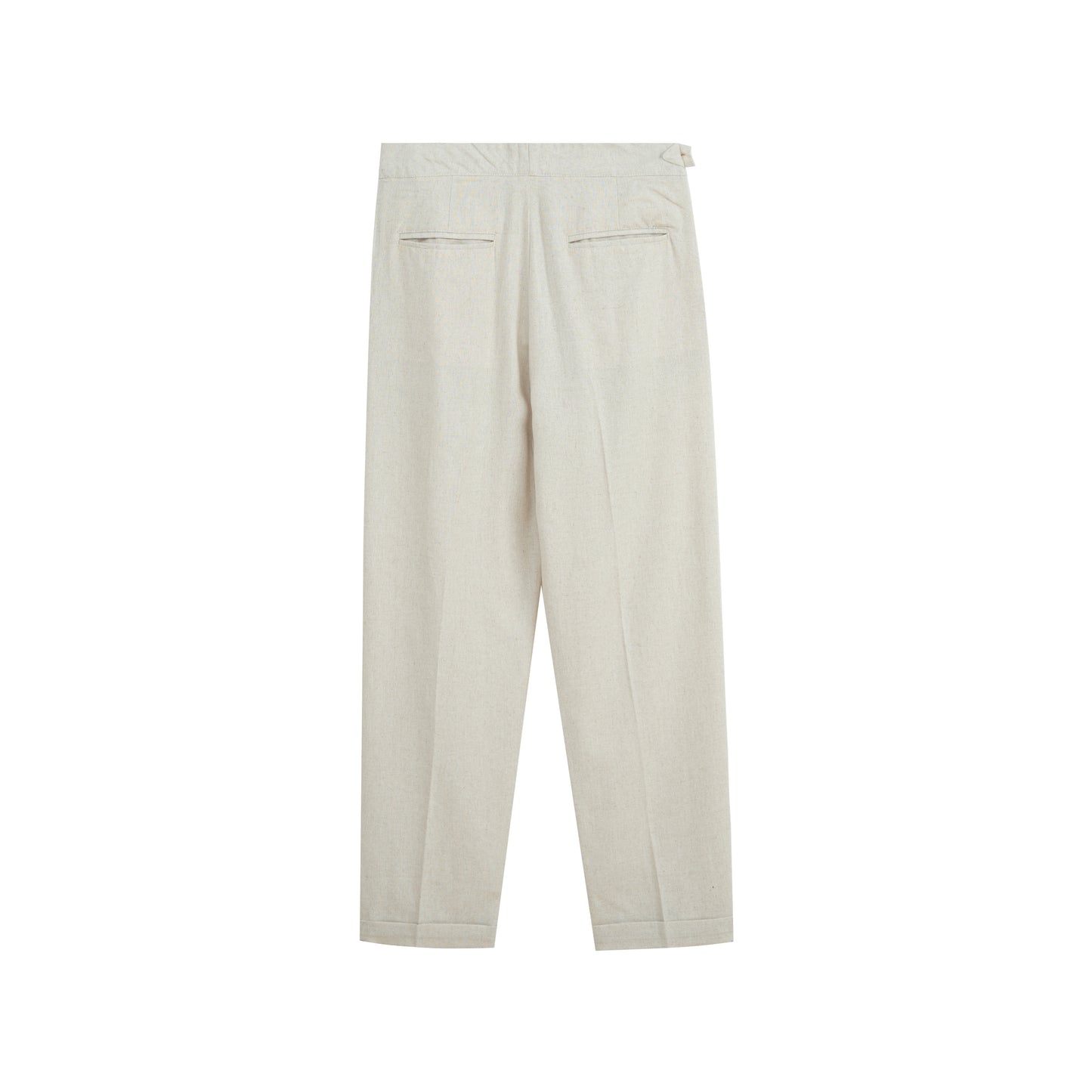 Cream White Linen Trousers