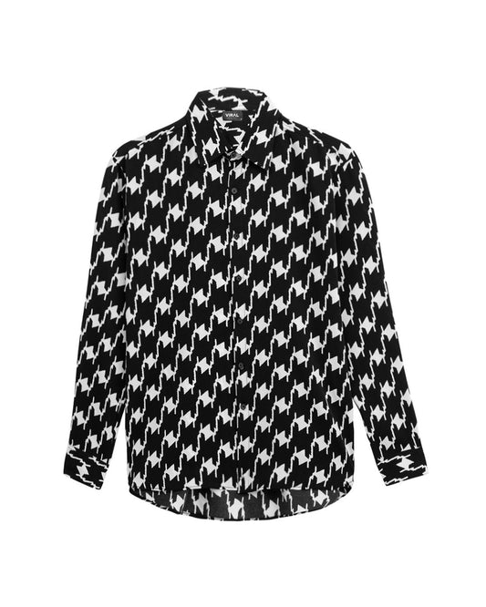 Black Monogram Pattern Shirt