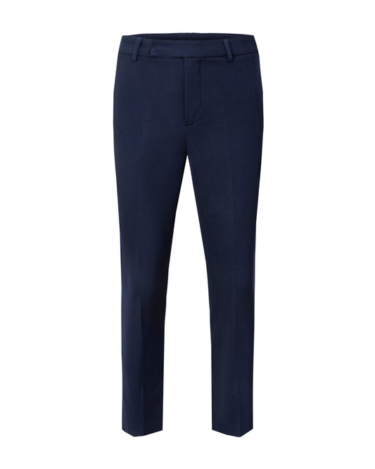 NAVY STRAP TROUSERS