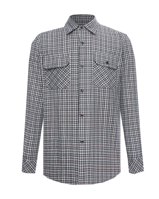 WHITE CHECKED FLANNEL