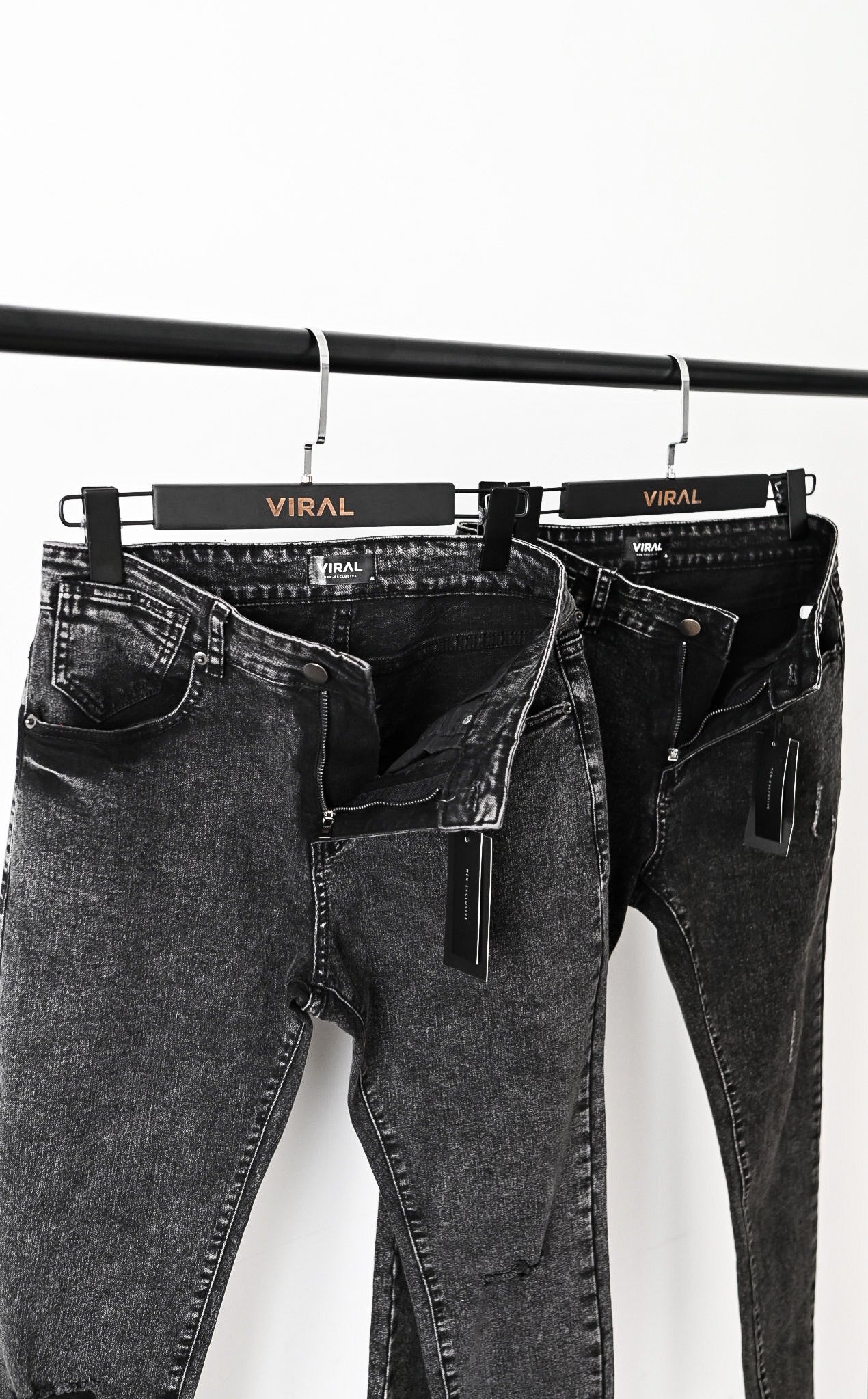 Stained Distressed Skinny Jeans