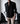 BLACK DOUBLE-PLEATED SHIRT