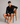 BLACK LINEN BAMBOO SHORTS